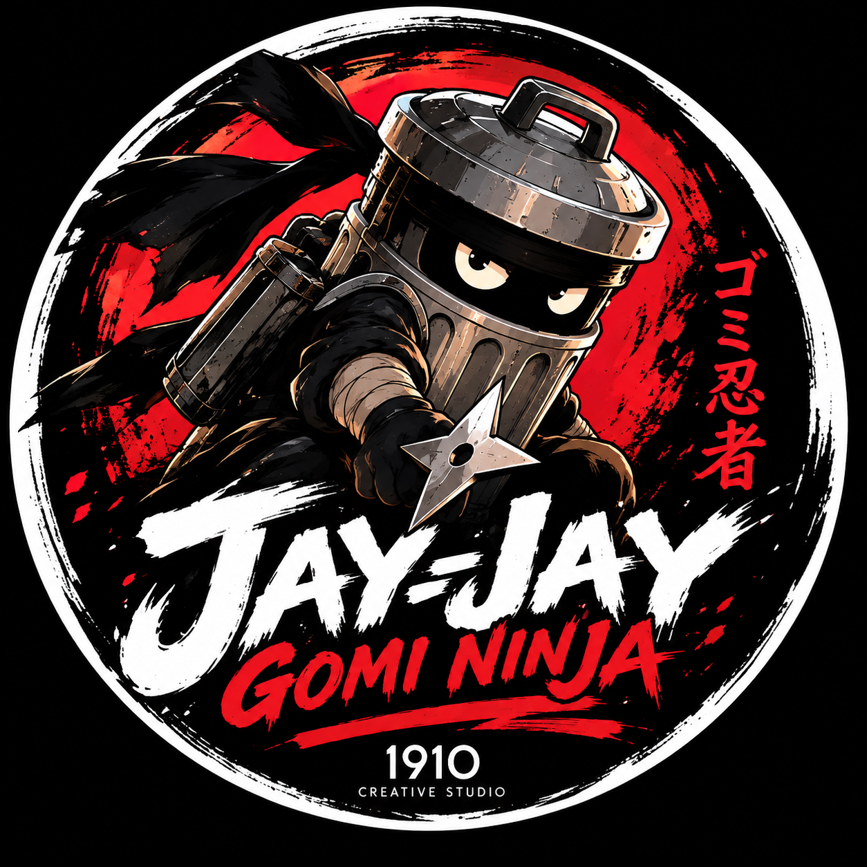 Jay-Jay Gomi Ninja official red-and-black emblem